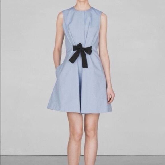 ✨& Other Stories Paris Bow Ribbon Chambray Sz. 4 Dress✨ - Picture 6 of 10